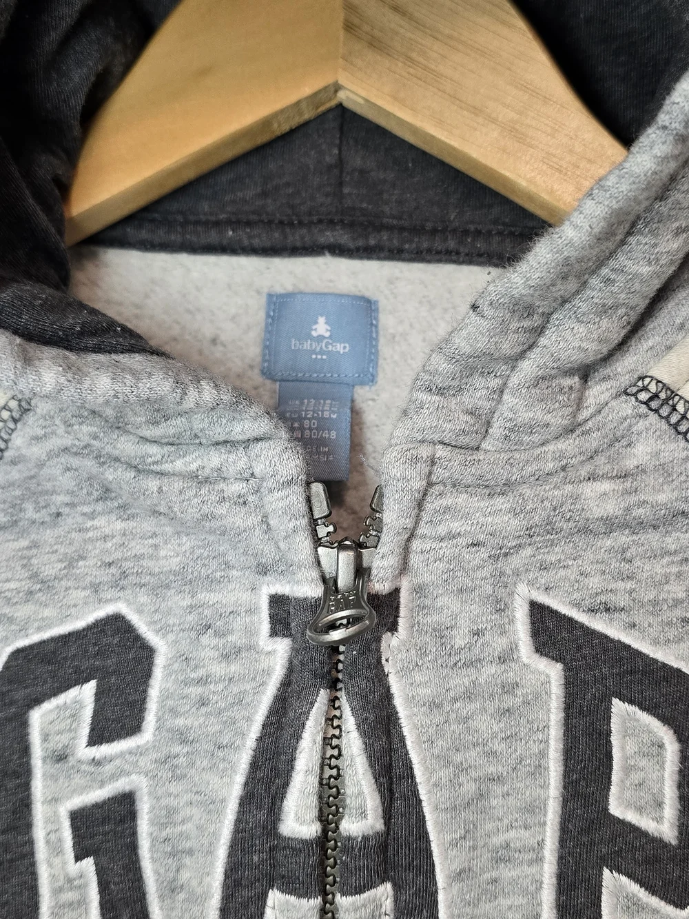 GAP Kids Grey Hooded Zip Sweatshirt